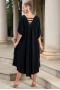 Сукня з мереживною вставкою та кишенями 5070-F-black-C